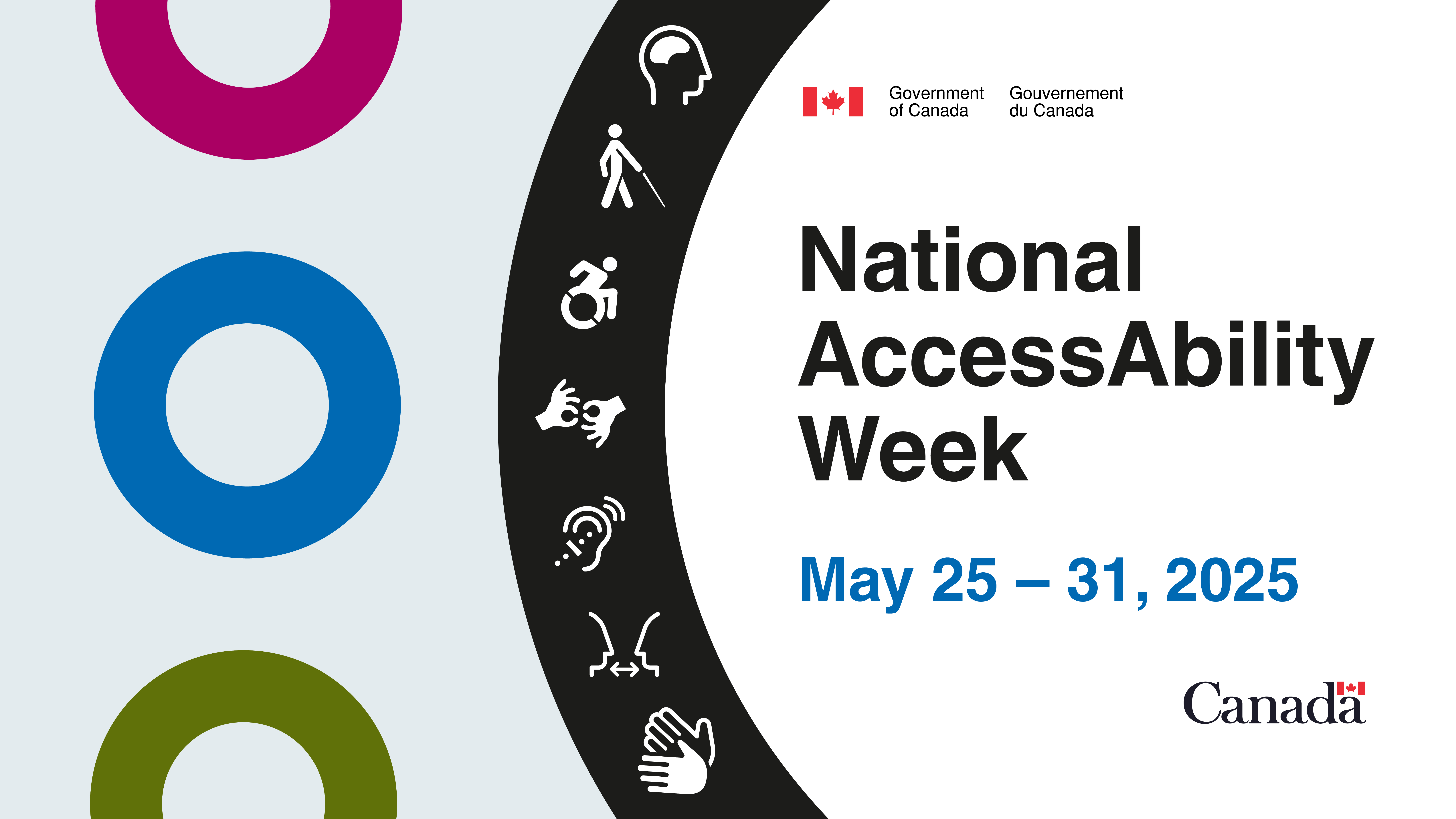 National AccessAbility Week 2025 banner, with accessibility images.